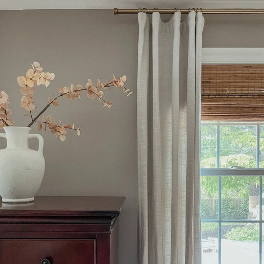 Jawara Luxury Linen Cotton Curtain Soft Top -TWOPAGES