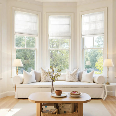 Jawara Linen Cotton Roman Shade Cordless -TWOPAGES