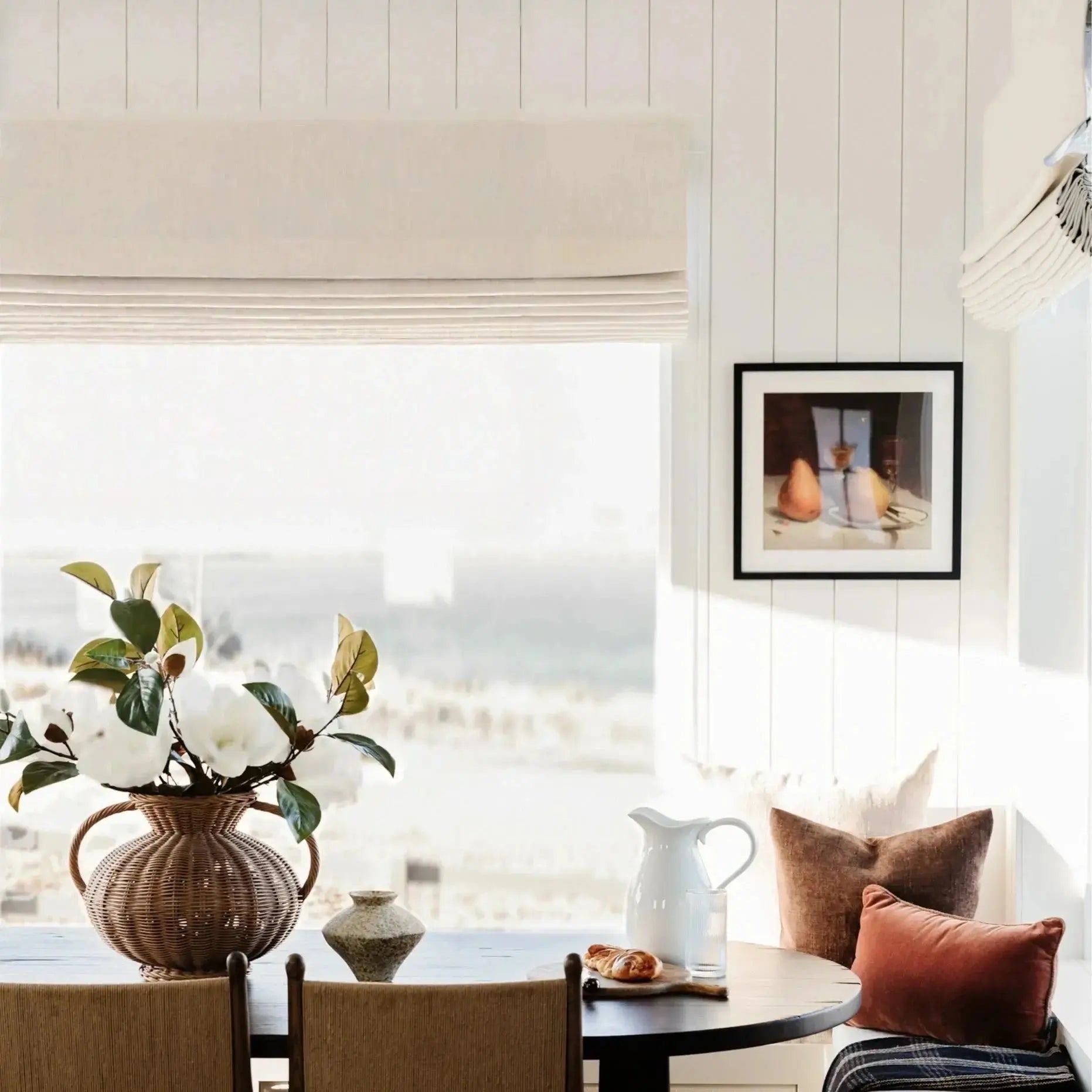 Jawara Linen Cotton Roman Shade Cordless -TWOPAGES