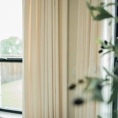 Jawara Luxury Linen Cotton Curtain Pleated -TWOPAGES