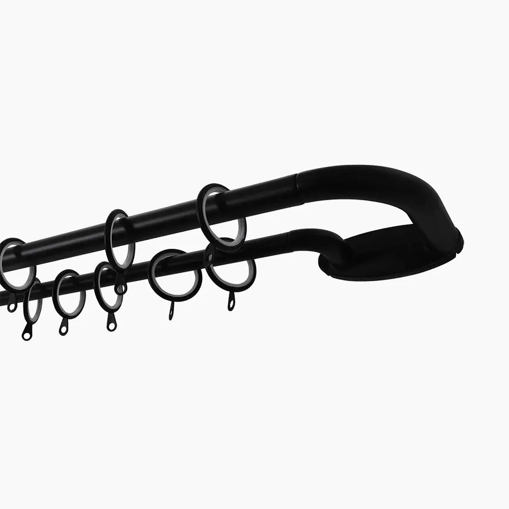 Jaylon Adjustable Double Curtain Rod with Rings TWOPAGES