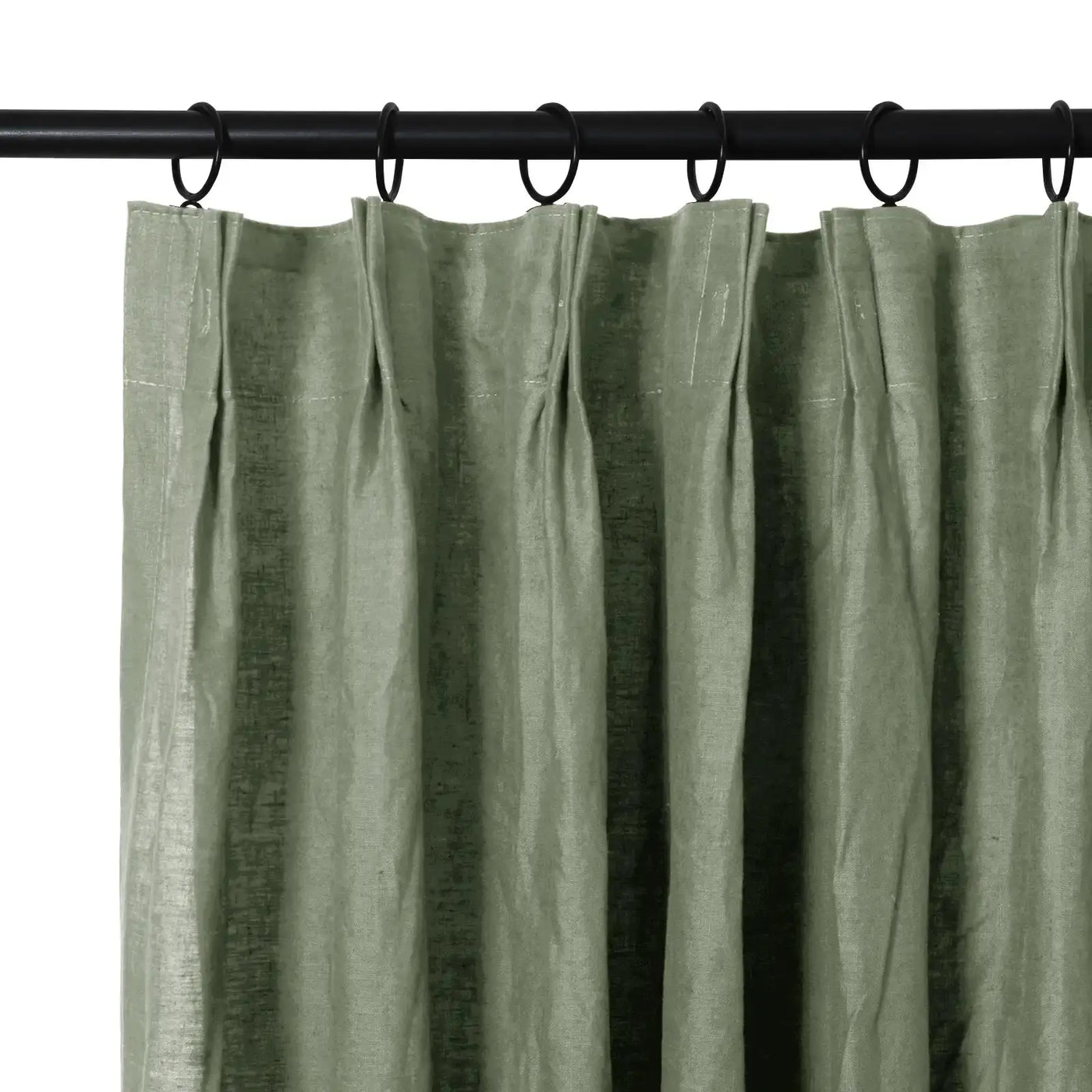 Doris 100% Linen Curtain Pleated TWOPAGES