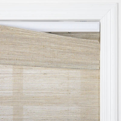 Natural Ramie Top Down Bottom Up Woven Wood Shade Cordless - Coconut -TWOPAGES