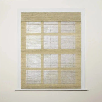 Natural Ramie Top Down Bottom Up Woven Wood Shade Cordless - Coconut -TWOPAGES CURTAINS