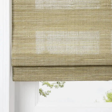 Natural Ramie Top Down Bottom Up Woven Wood Shade Cordless - Coconut -TWOPAGES CURTAINS