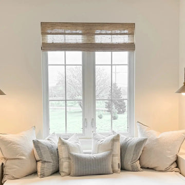 Natural Ramie Bamboo Woven Shade - Beige -TWOPAGES CURTAINS