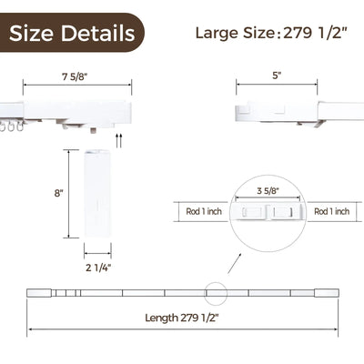 Jaylon Motorized Curtain Tracks -TWOPAGES CURTAINS