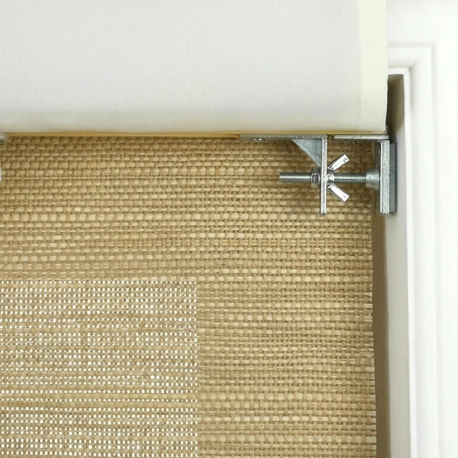 Custom No-Drill Bamboo Woven Shade Cordless- -TWOPAGES CURTAINS