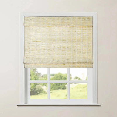 Rae Natural Ramie Jute Woven Wood Shades - Series M -TWOPAGES CURTAINS