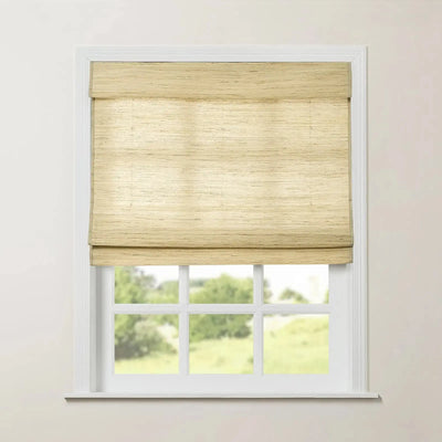 Rae Natural Ramie Jute Woven Wood Shades - Series M -TWOPAGES CURTAINS