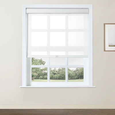 Alvin Motorized Sheer Room Darkening Roller Shade - TWOPAGES