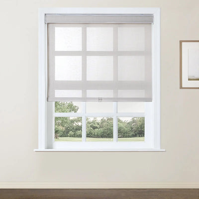 Alvin Motorized Sheer Room Darkening Roller Shade - TWOPAGES