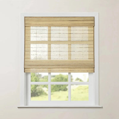 Rae Natural Ramie Jute Woven Wood Shades - Series M -TWOPAGES CURTAINS