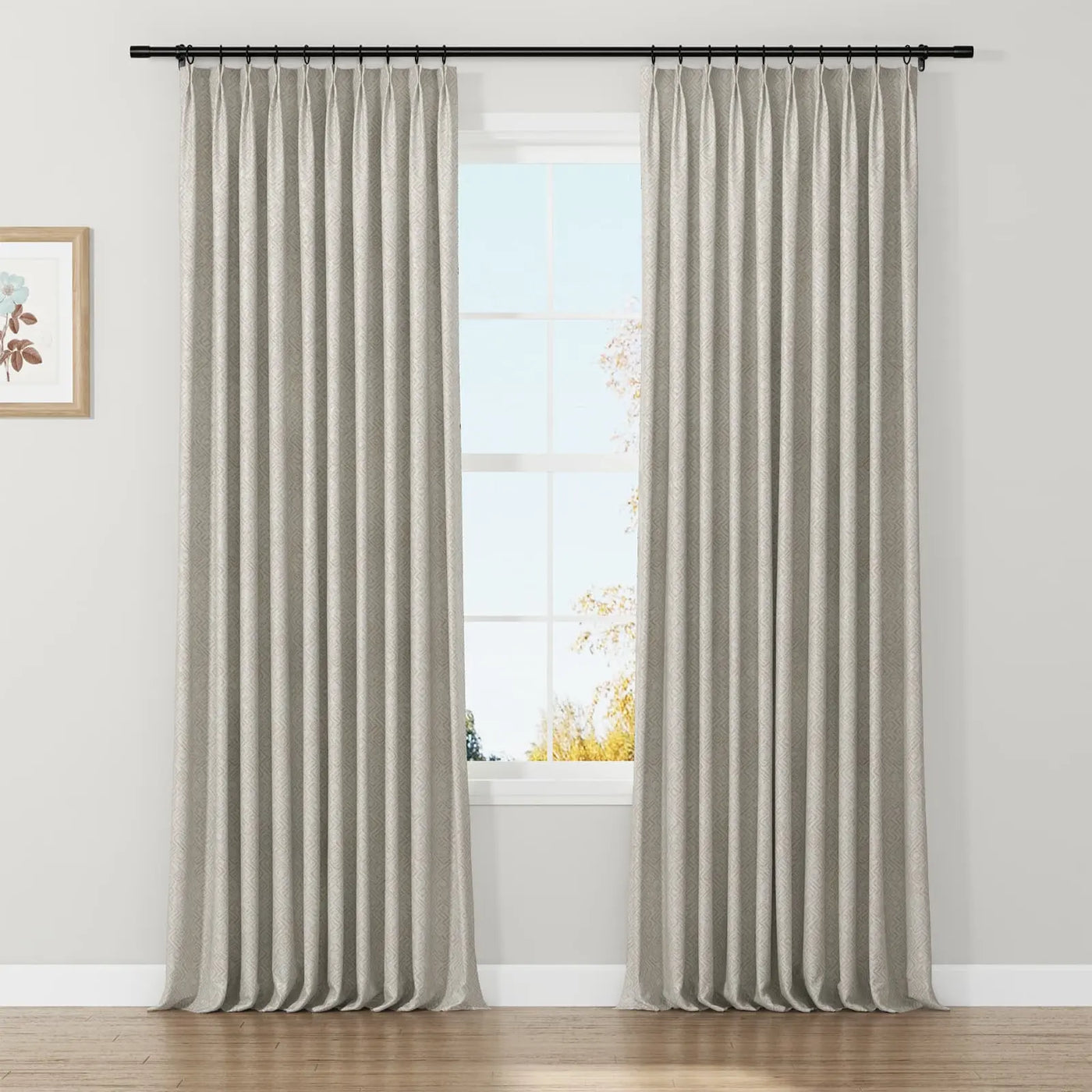 Lydia Scroll Jacquard Curtain Pleated TWOPAGES