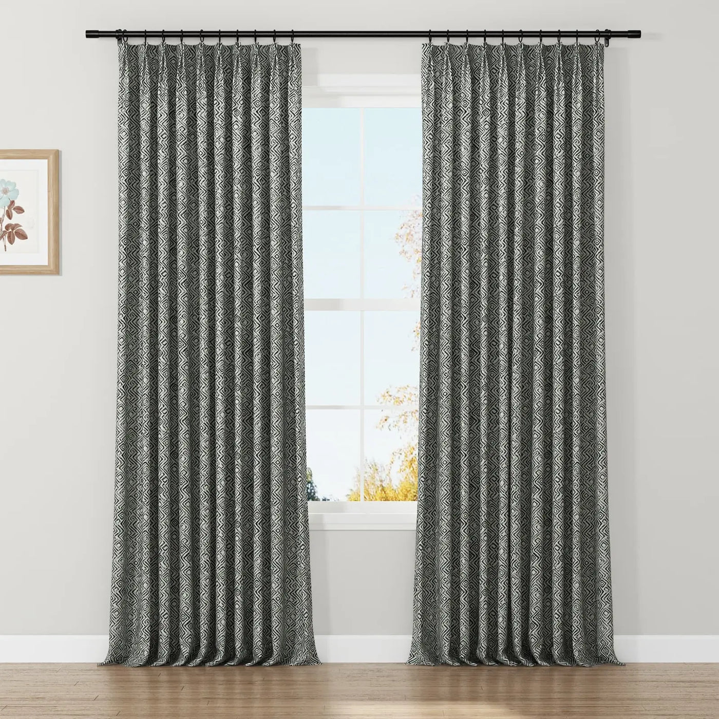 Lydia Scroll Jacquard Curtain Pleated TWOPAGES