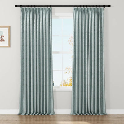 Lydia Daisy Jacquard Curtain Pleated TWOPAGES