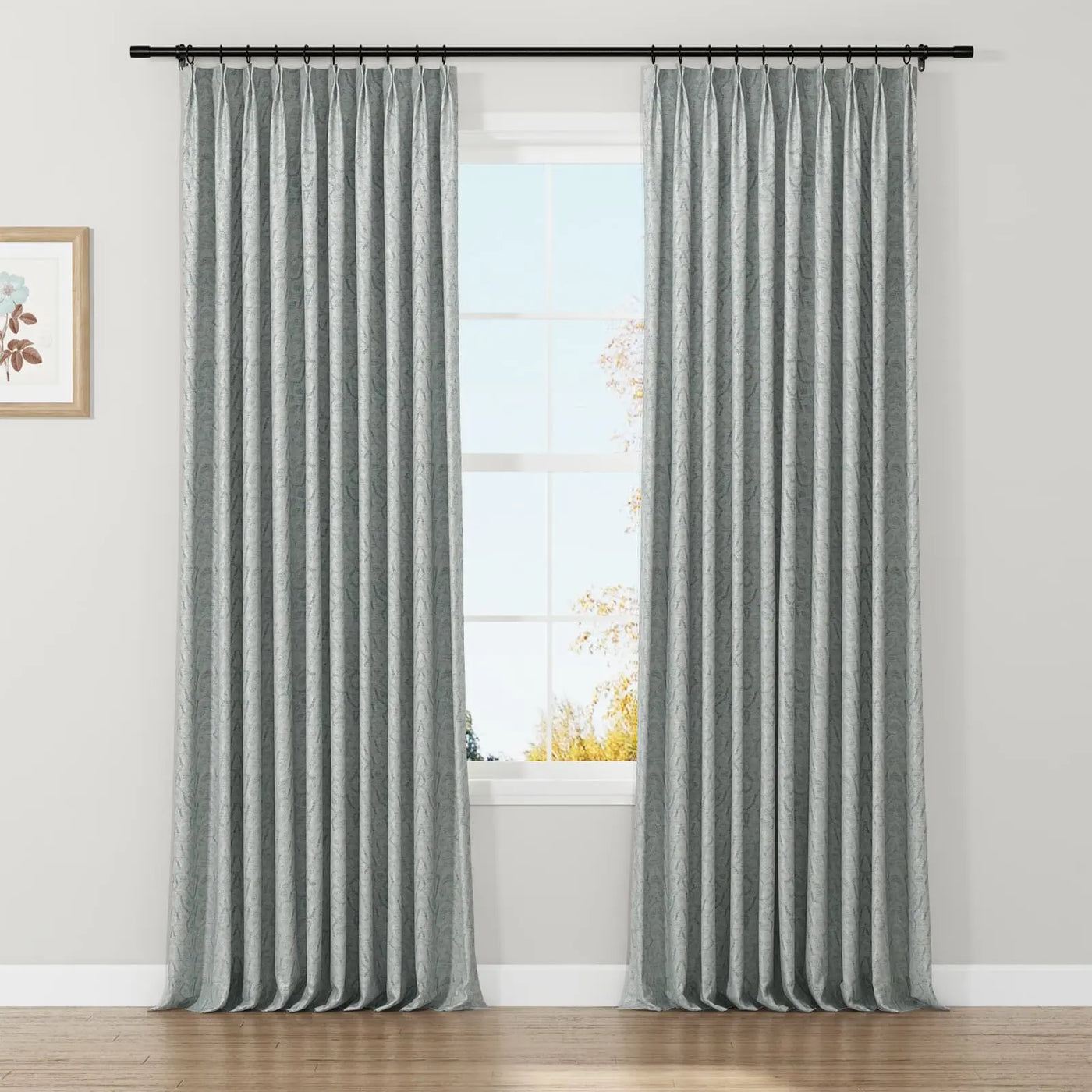 Lydia Polygon Jacquard Curtain Pleated TWOPAGES