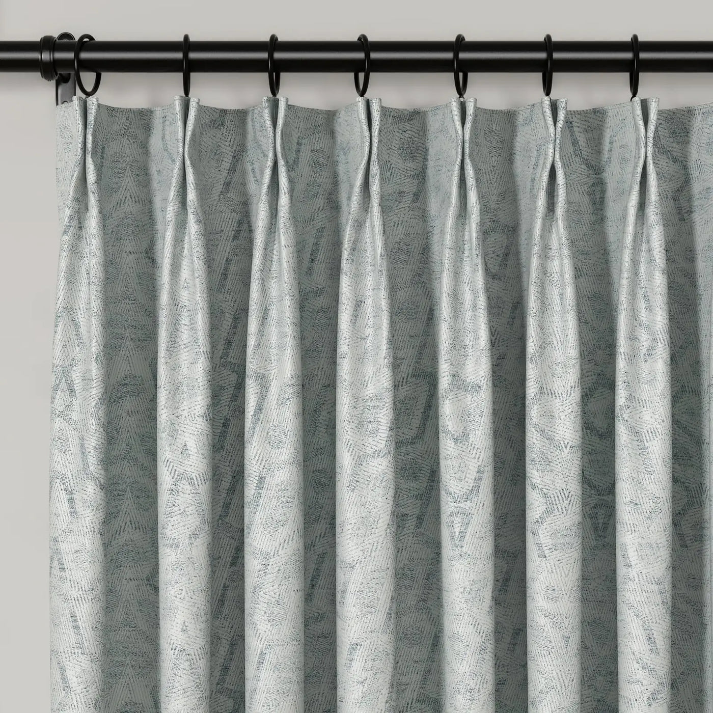 Lydia Polygon Jacquard Curtain Pleated TWOPAGES