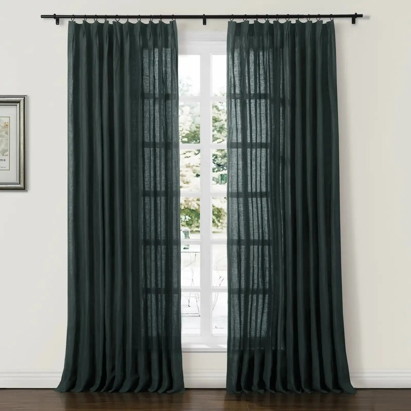 Doris 100% Linen Curtain Pleated