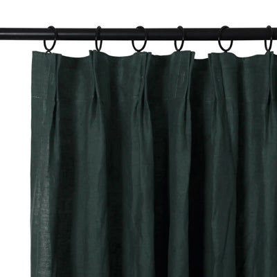 Doris 100% Linen Curtain Pleated TWOPAGES