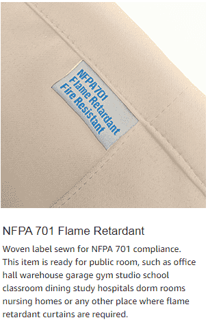 REGAL Fireproof Flame Retardant Curtain Soft Top