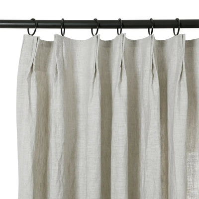 Doris 100% Linen Curtain Pleated