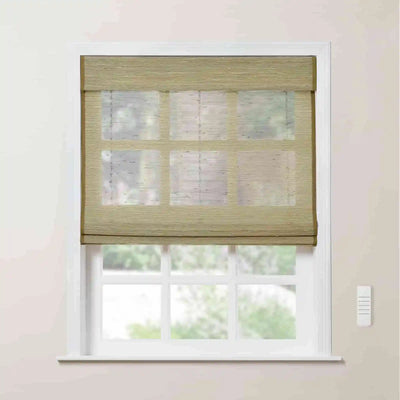 Motorized Window Woven Bamboo Shades