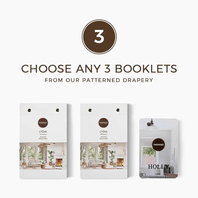 Choose Any 3 Patterned Drapery Sample Booklets -TWOPAGES