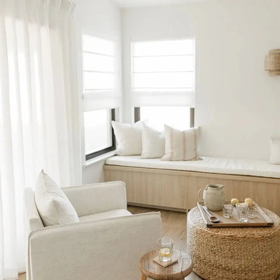 Patti Belgian Linen Cordless Roman Shade -TWOPAGES