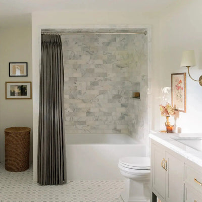 Custom Luxury Bathroom Curtains with Waterproof Layer- -TWOPAGES CURTAINS