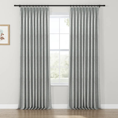 Lydia Semicircle Jacquard Curtain Pleated TWOPAGES