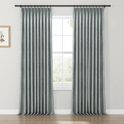 Lydia Semicircle Jacquard Curtain Pleated TWOPAGES