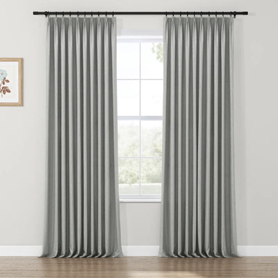 Lydia Herringbone Jacquard Curtain Pleated TWOPAGES