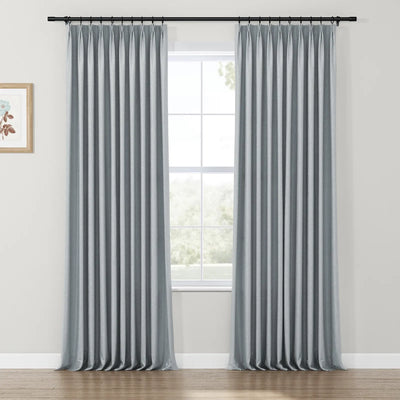 Lydia Herringbone Jacquard Curtain Pleated TWOPAGES