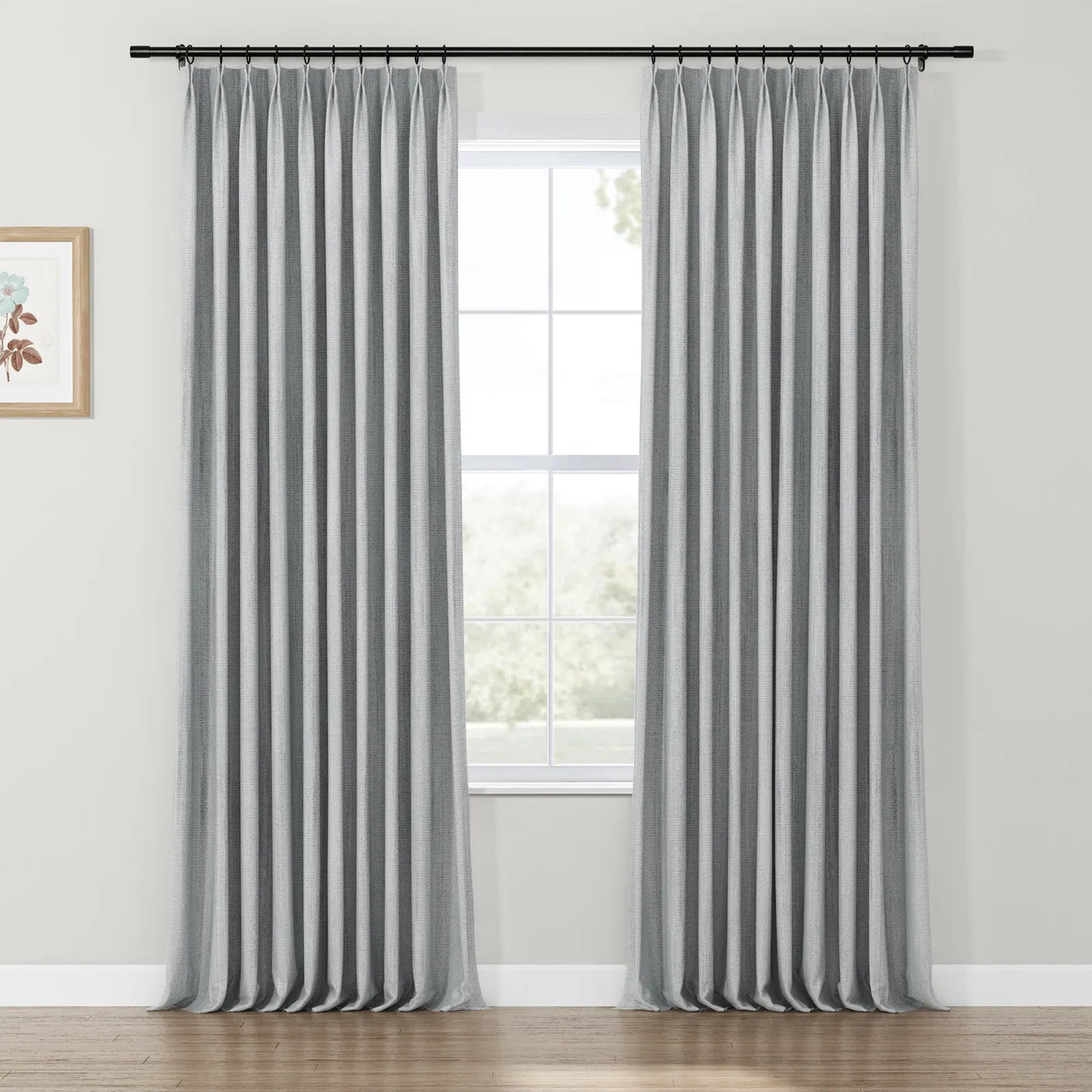 Lydia Rib Jacquard Curtain Pleated TWOPAGES