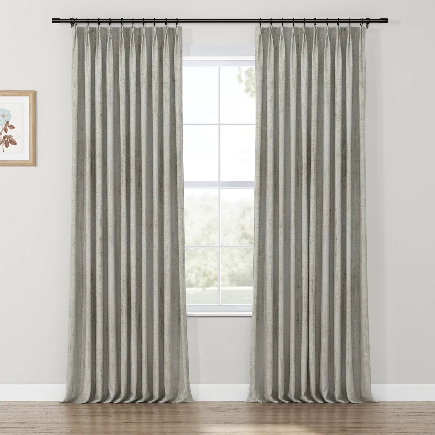 Lydia Rib Jacquard Curtain Pleated TWOPAGES