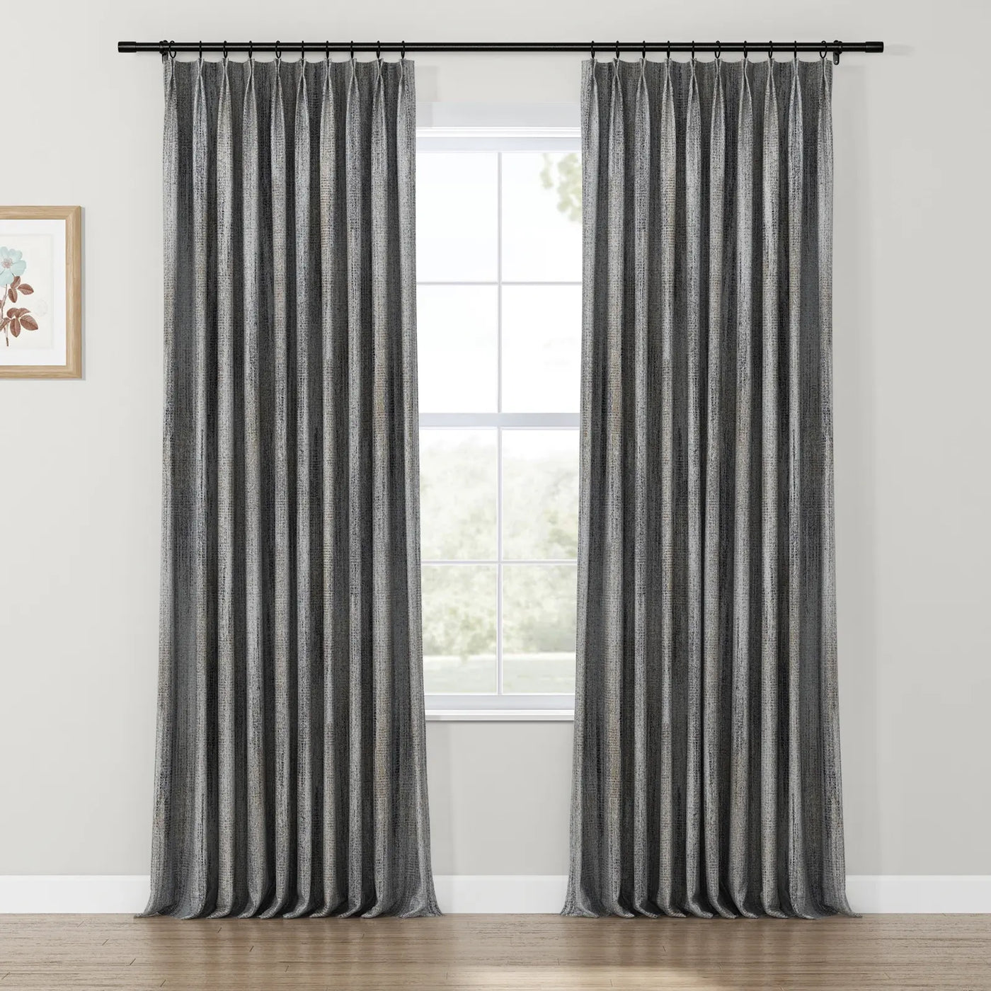 Lydia Rib Jacquard Curtain Pleated TWOPAGES