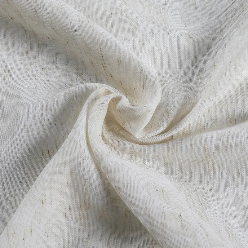 Freya Linen Semi Sheer Jacquard Curtains Pleated TWOPAGES