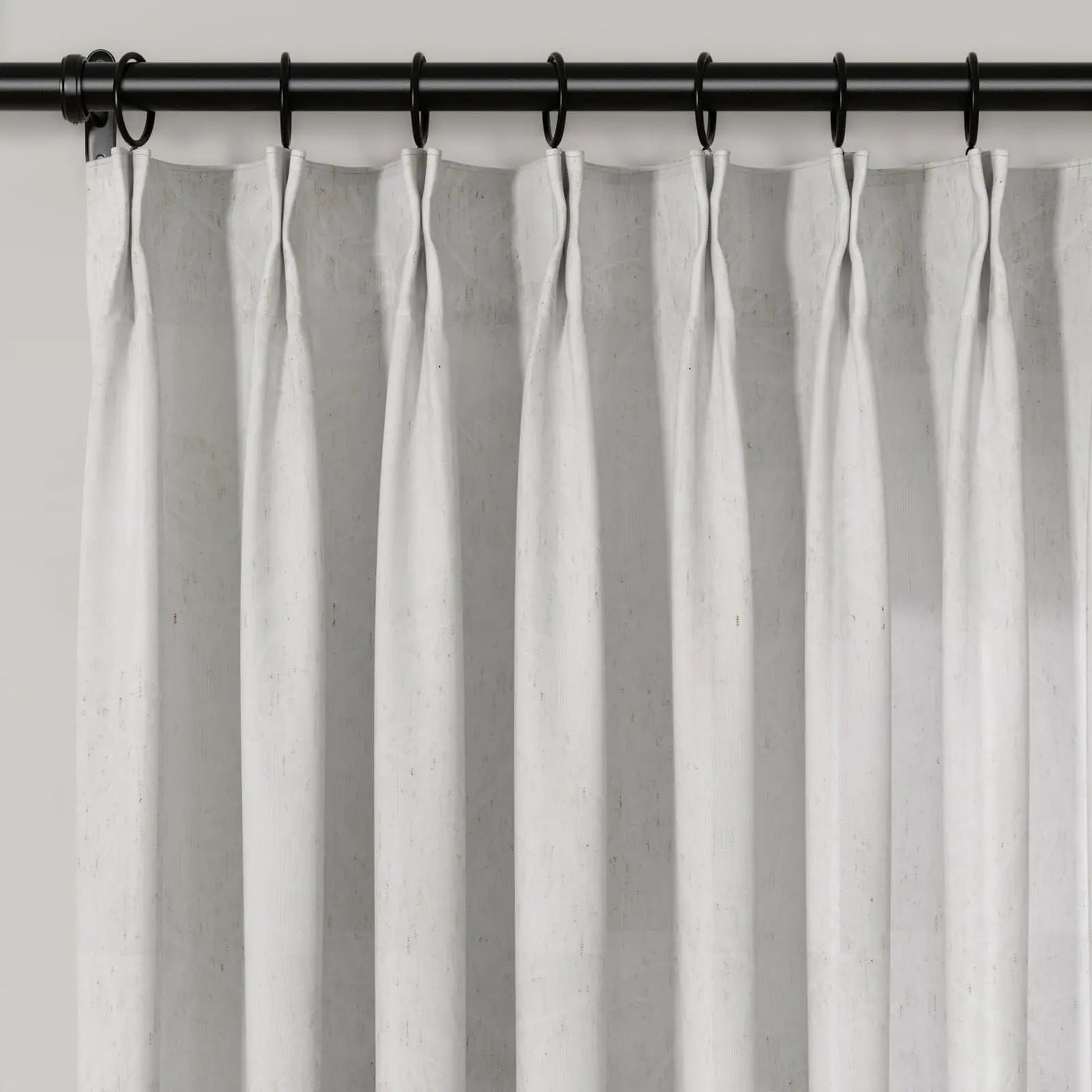 Freya Linen Semi Sheer Jacquard Curtains Pleated TWOPAGES