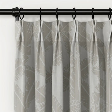 Freya Linen Semi Sheer Jacquard Curtains Pleated TWOPAGES