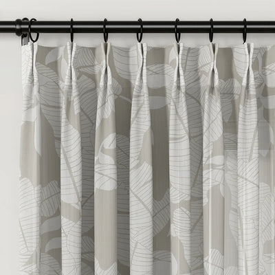 Freya Linen Semi Sheer Jacquard Curtains Pleated TWOPAGES