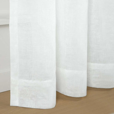 TWOPAGES Joy 100% European Flax Linen Sheer Curtain Soft Top- -TWOPAGES