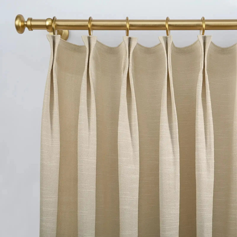 Jawara Luxury Linen Cotton Curtain Pleated- -TWOPAGES
