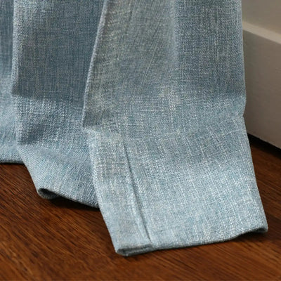 Sarai Textured Metallic Cotton Blend Curtain Pleated -TWOPAGES