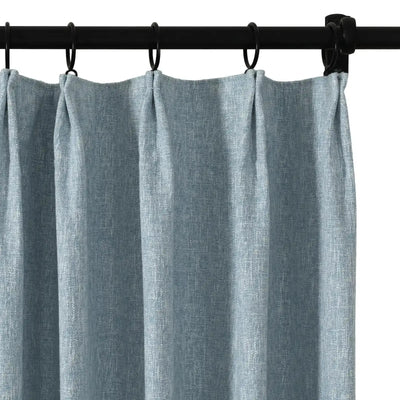 Sarai Textured Metallic Cotton Blend Curtain Pleated -TWOPAGES