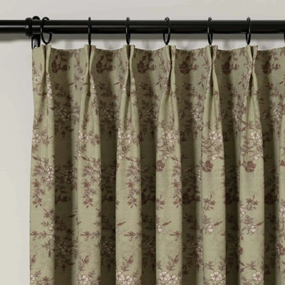 Sara Le Print Linen Cafe Curtains Pleated -TWOPAGES