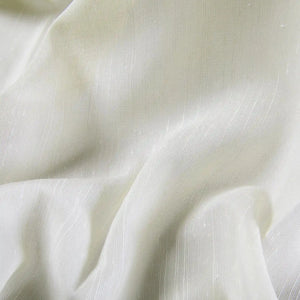 Florida Embossed White Semi Sheer Curtain Soft Top -TWOPAGES