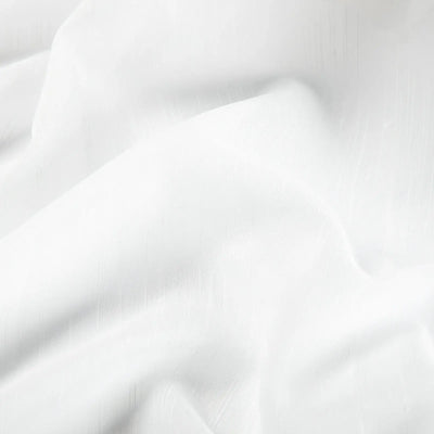 Florida Embossed White Semi Sheer Curtain Soft Top -TWOPAGES