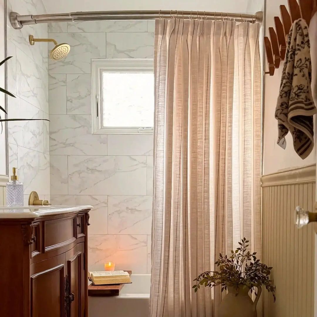 Custom Luxury Bathroom Curtains with Waterproof Layer- -TWOPAGES CURTAINS