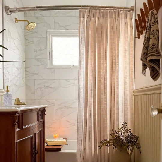 Custom Luxury Bathroom Curtains with Waterproof Layer- -TWOPAGES CURTAINS